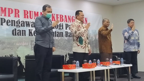 Ketua MPR Bambang Soesatyo dalam diskusi MPR Rumah Kebangsaan di Jakarta (17/3/2020)