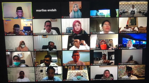 Rapat Kerja Virtual Implementasi Kebijakan Kemensos Terkait Jaring Pengaman Sosial Dalam Penanganan Covid-19 Komite Iii Dpd Ri Dengan Mensos Ri (Hms - Spirit Sumbar)