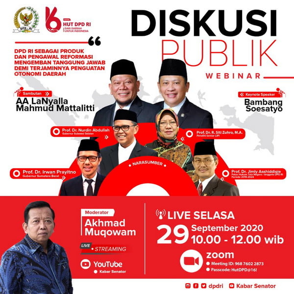 Diskusi Publik Hut Dpd Ri Ke-16