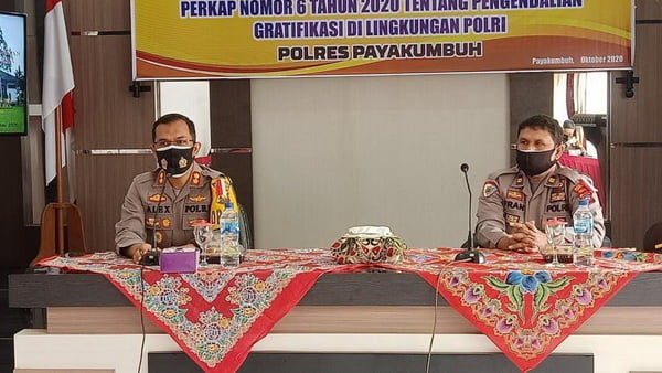 Kegiatan Sosialisasi Perkap Nomor 6 Tahun 2020 Tentang Pengendalian Gratifikasi Di Lingkungan Polri Polres Payakumbuh