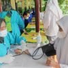 Pelaksanaan vaksinasi usia 12-17 tahun, di lingkungan SMA 1 Pulau Punjung kabupaten Dharmasraya