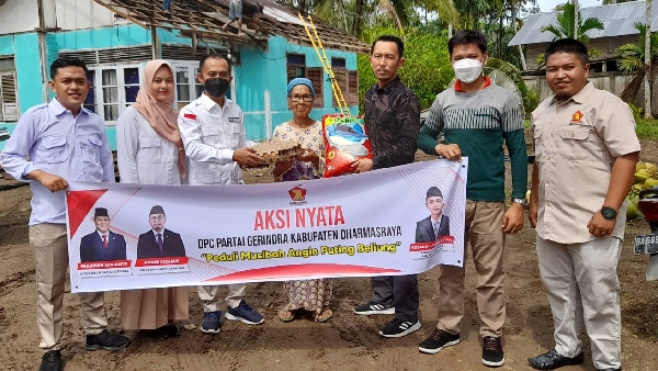 Gerindra Bantu Korban Puting Beliung