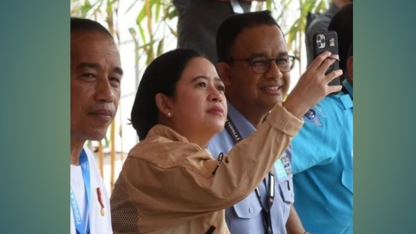 Jokowi, Anies Baswedan Dan Puan Maharani Saat Menyaksikan Formula E