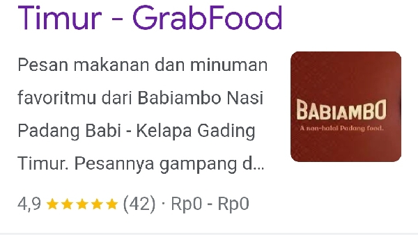 Babiambo di platform Grab