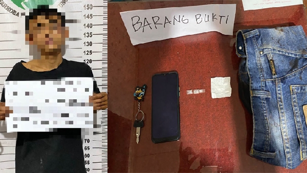 Pengedar Narkoba Bersama Barang Bukti Di Sijunjung