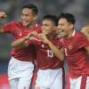 Selebrasi Timnas Indonesia usai menjebol gawang Kuwait