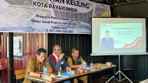 Supardi Saat Kegiatan Penyuluhan Keliling Kota Payakumbuh Program Pemberdayaan Sosial Dinsos Sumbar Tahun 2022.