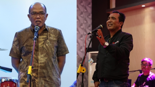 Ketua Dprd Sumbar, Supardi (Pakai Batik) Dan Ketua Fwp Sb, Novrianto