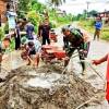 Danramil Sikakap goro bersama warga binaan