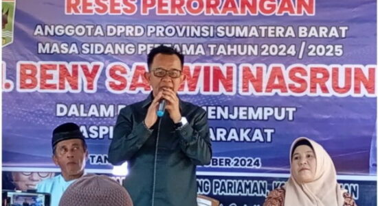 Anggota Dprd Sumbar Beny Aaswin Nasrun Saat Melakukan Reses