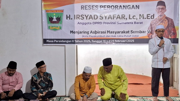 Anggota DPRD Sumbar Irsyad Syafar reses di Nagari Sungai Beringin